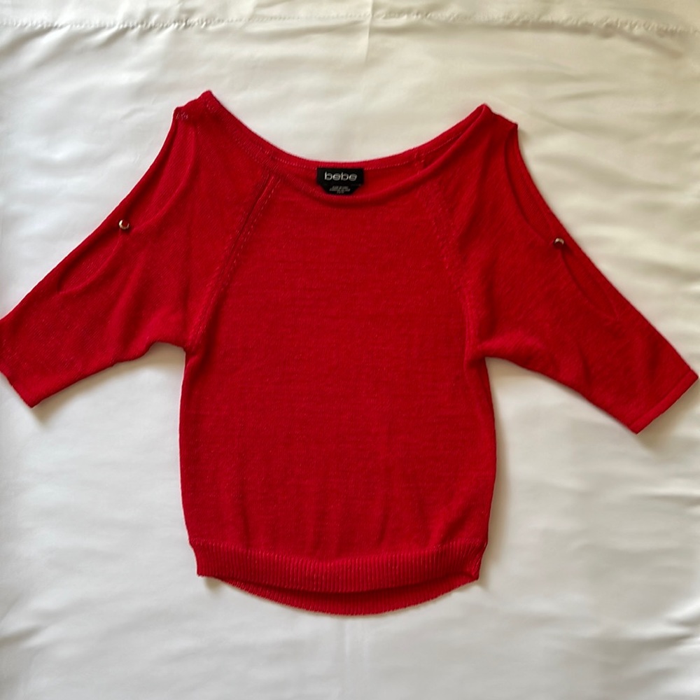 Bebe Top Coral Red Size XS